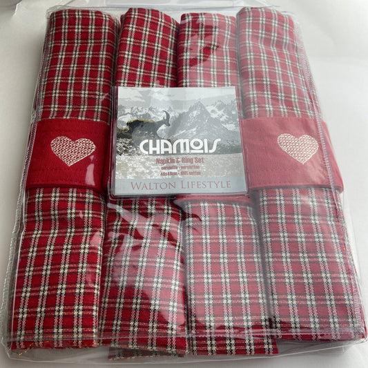 Chamois Napkin & Ring Set by Walton Lifestyle