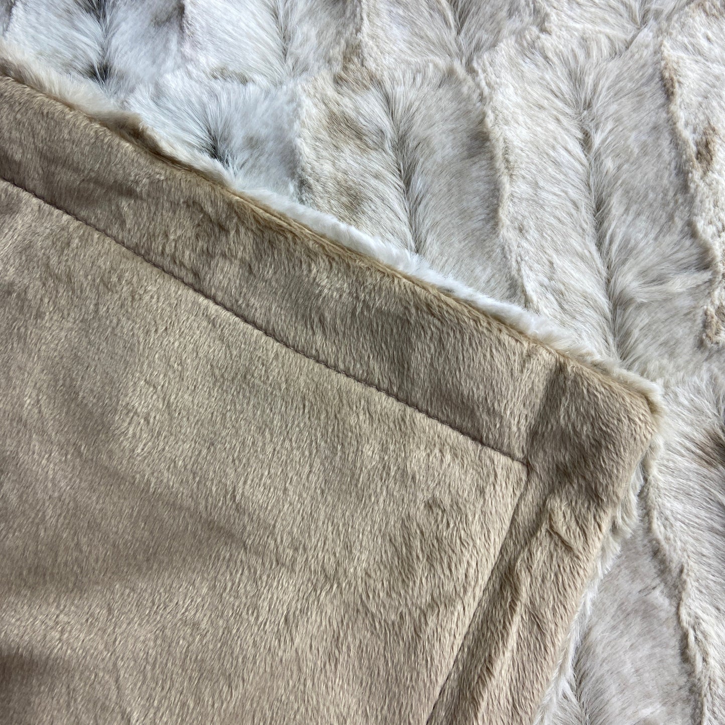 Arctic Textured Faux Fur Throw by Walton Lifestyle
