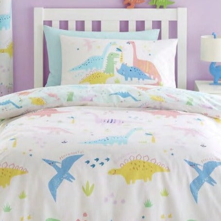 Dinosaur Friends Fitted Sheet by Catherine Lansfield Kids