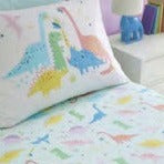 Dinosaur Friends Fitted Sheet by Catherine Lansfield Kids