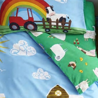 Farmyard Animals Fitted Sheet by Catherine Lansfield