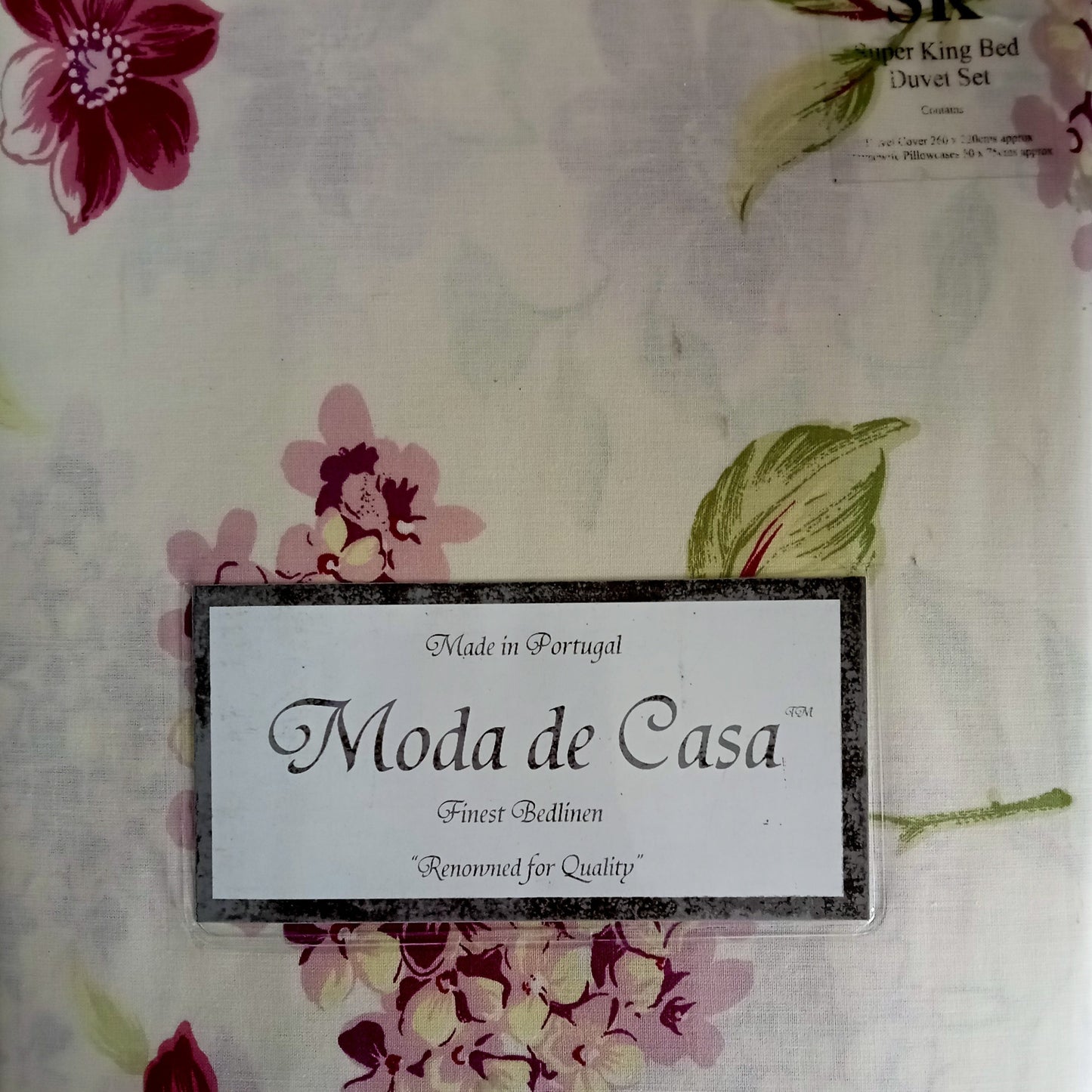 Caminha Duvet Set by Moda de Casa - Floral Design - Made in Portugal - Super King