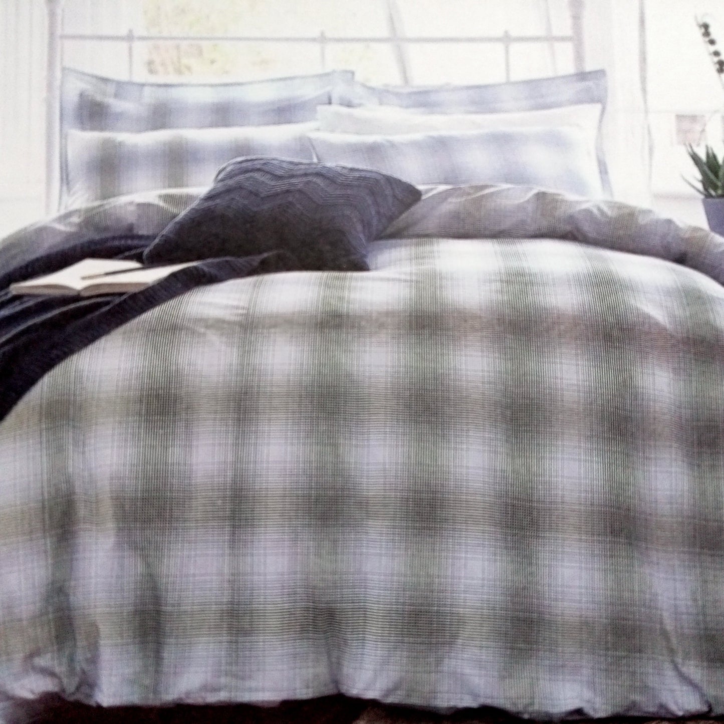 Check Cotton Duvet Set by Bianca