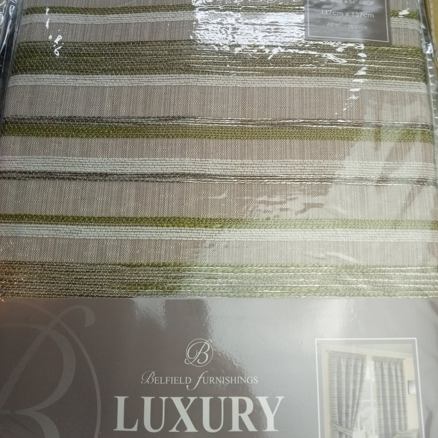 Chicago Striped Pencil Pleat Curtains by Belfield Furnishings - 46 in x 54 in