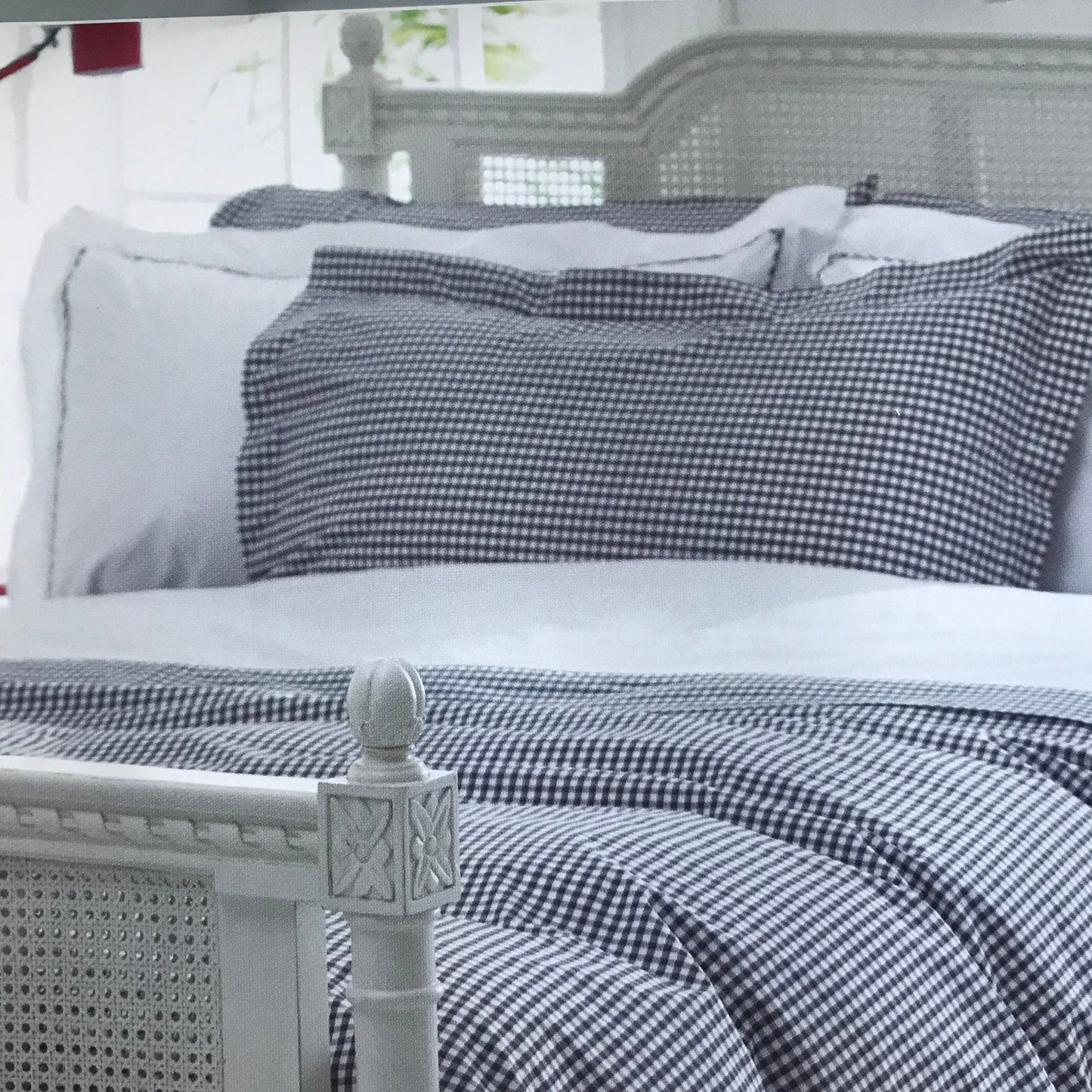 Gingham Pillowcase by Peacock Blue - 100% Cotton 200 Thread Count