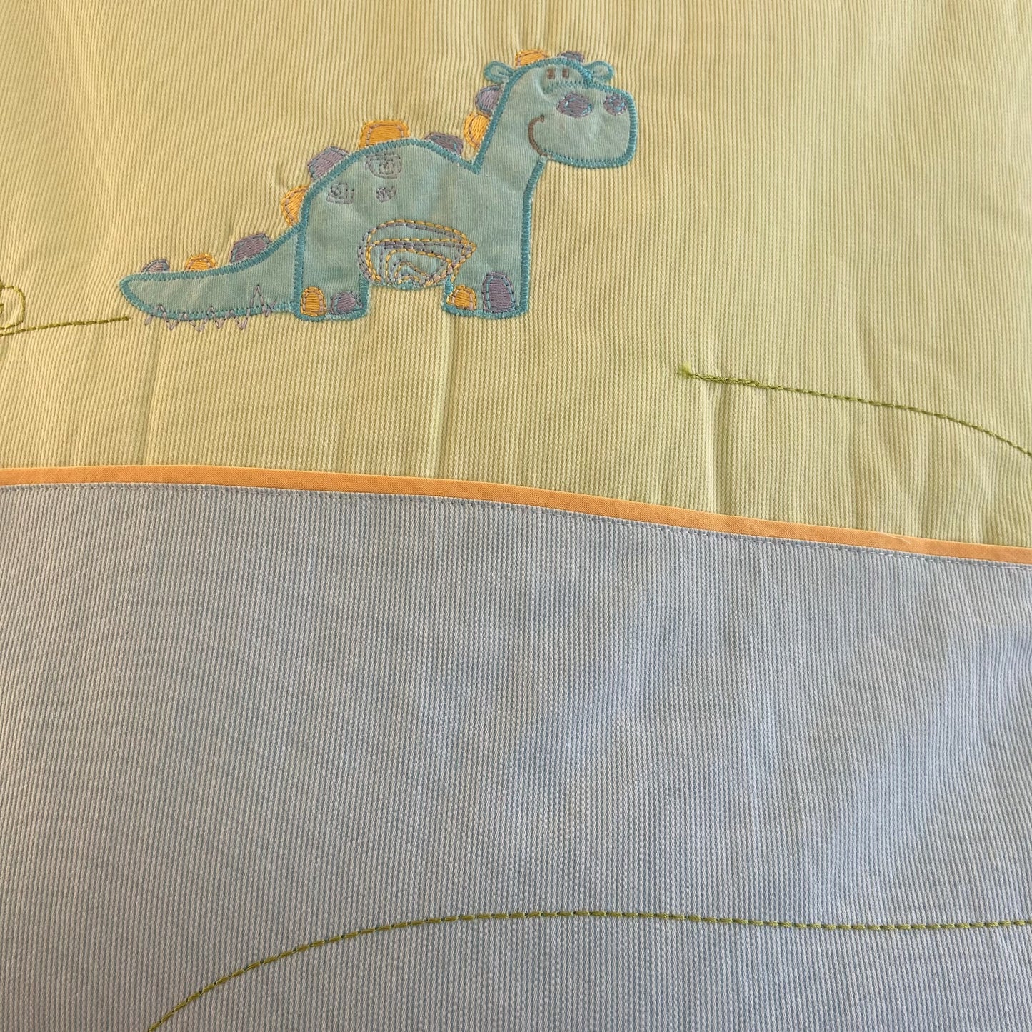 Croc & Rumble Cot Bed Quilt & Pillowcase Set by Dormouse