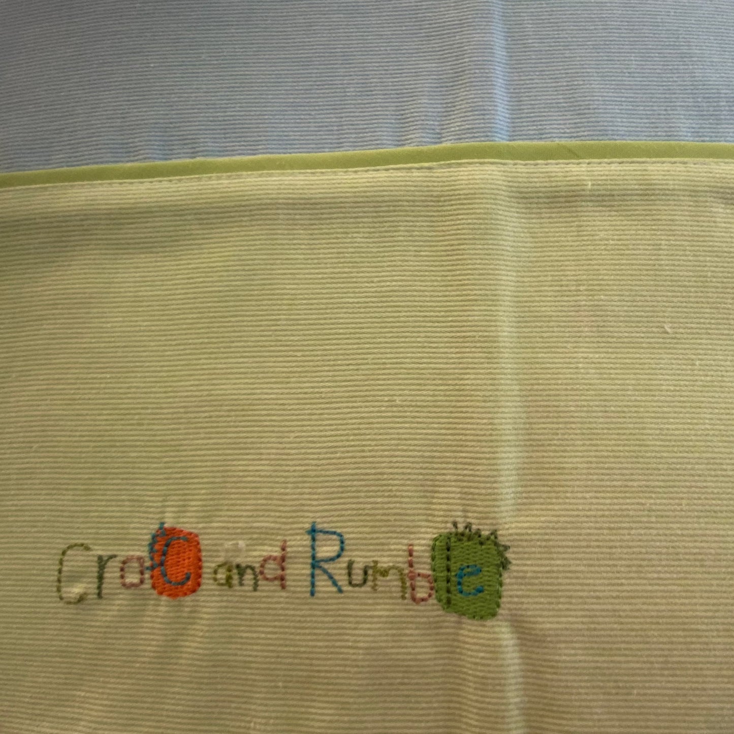 Croc & Rumble Cot Bed Quilt & Pillowcase Set by Dormouse