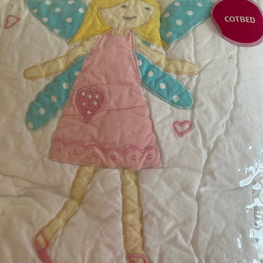Fairy Cot Bed Quilt by Babyface - 100% Cotton - 100 x 120 cm