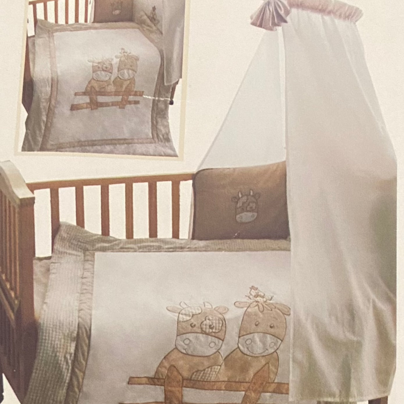 Cot Bed Canopy, Quilt & Bumper by Snuggle Baby