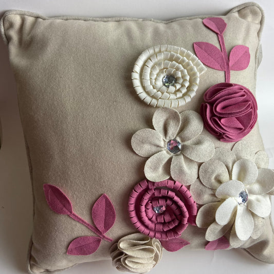 Floral 3D Effect Cushion by CIMC Home