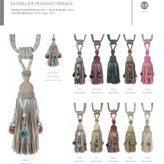 Interlude Pendant Tieback by Jones Interiors