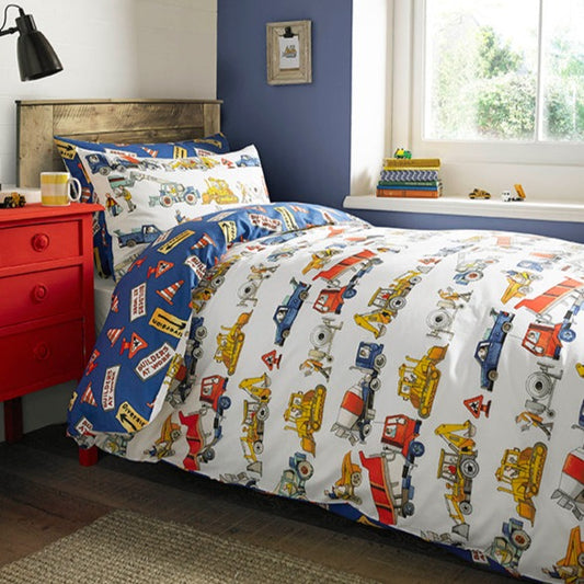 Builders at Work Duvet Set by Emma Bridgewater - 100% Cotton - Reversible