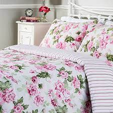 Celine Duvet Set by Pure Opulence - Floral - Reverse Stripped - King