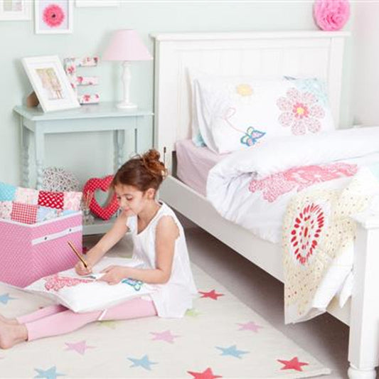 Daisy Floral Duvet Set by Babyface - 100% Cotton - Junior Size