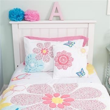 Daisy Floral Quilted Pillow Sham by Babyface