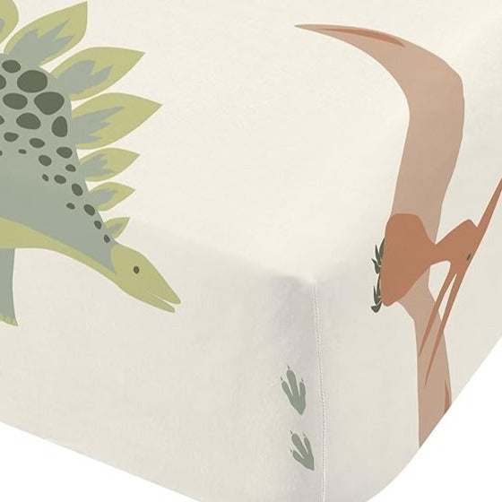 Dinosaur Fitted Sheet by Chapter B Kids Club