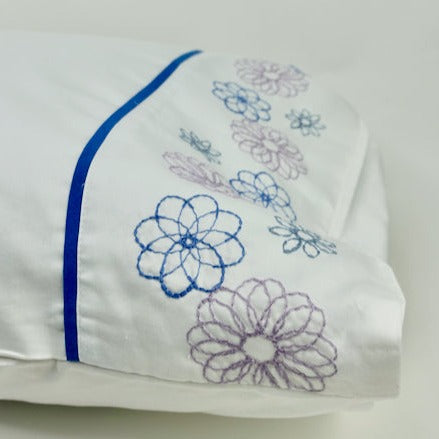 Dahlia Pillowcase Housewife by Dreamweaver Linens