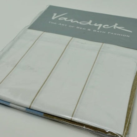 Spring Stripe Pillowcase by Vandyck (white, sand & blue)