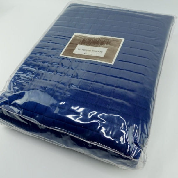 Ginori Bedspread by Tessitura (Colours: Lilac, Navy Blue, Green)