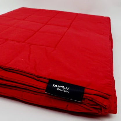 Purity Bedspread by Vandyck (Sand, Blue, Ruby Red, Natural & White)