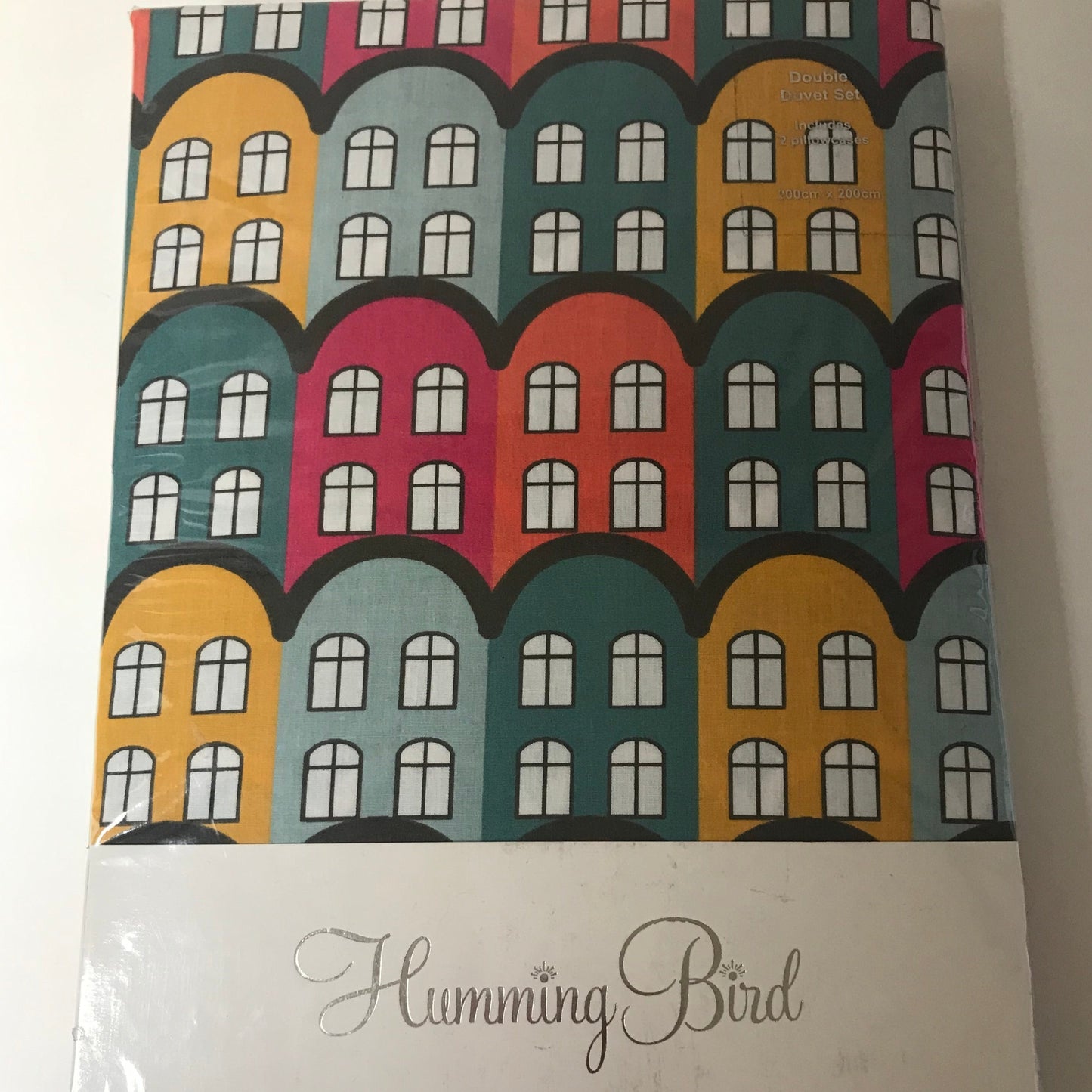 Retro Houses Duvet Set by Humming Bird