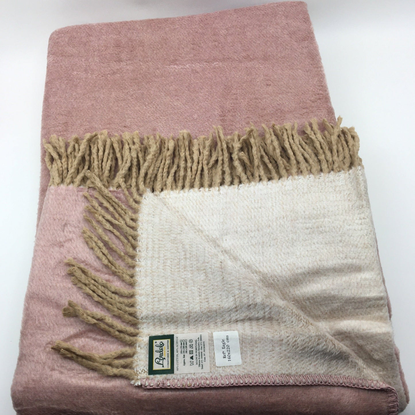 Eagle Throw in 3 colourways (Dusky Pink, Pale Olive Green & Charcoal Grey)