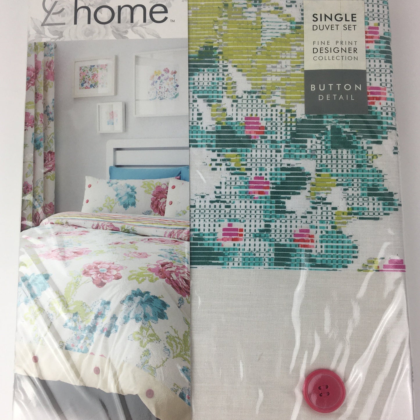 Stab Stitch Floral Duvet Set by Catherine Lansfield