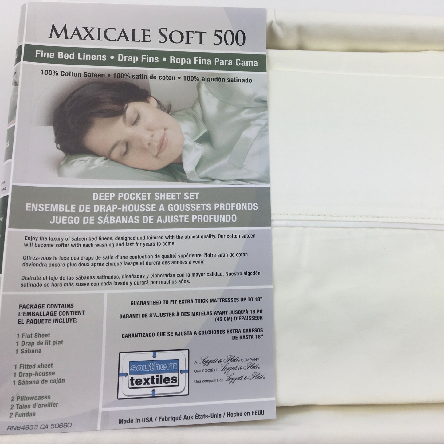 Maxicale Sheet Set Soft 500 Southern Textiles