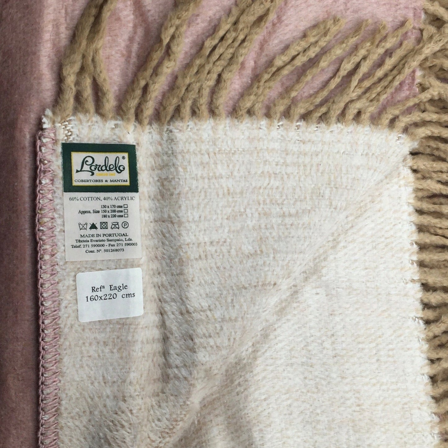Eagle Throw in 3 colourways (Dusky Pink, Pale Olive Green & Charcoal Grey)