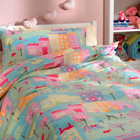Summer Town Duvet Set by Helena Springfield Kosy Kids