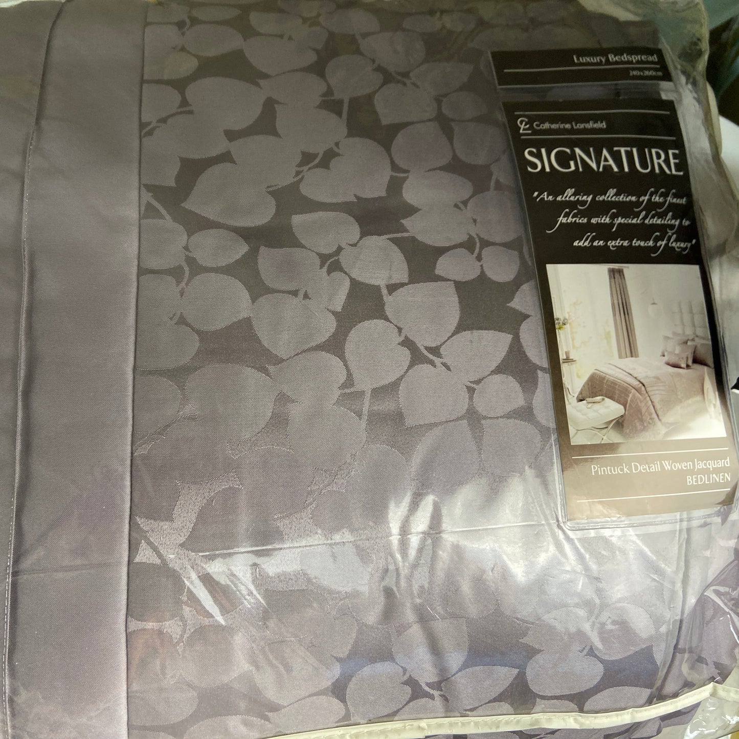 Bedspread Catherine Lansfield 240 x 260 cm Pewter