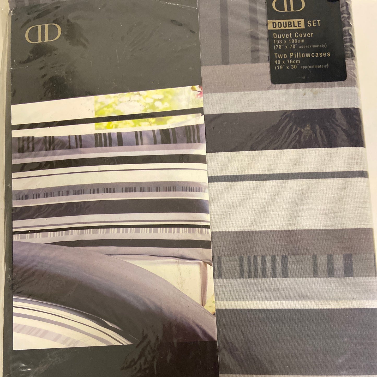 Zinnia Charcoal Double Duvet Set by Dreams 'n' Drapes