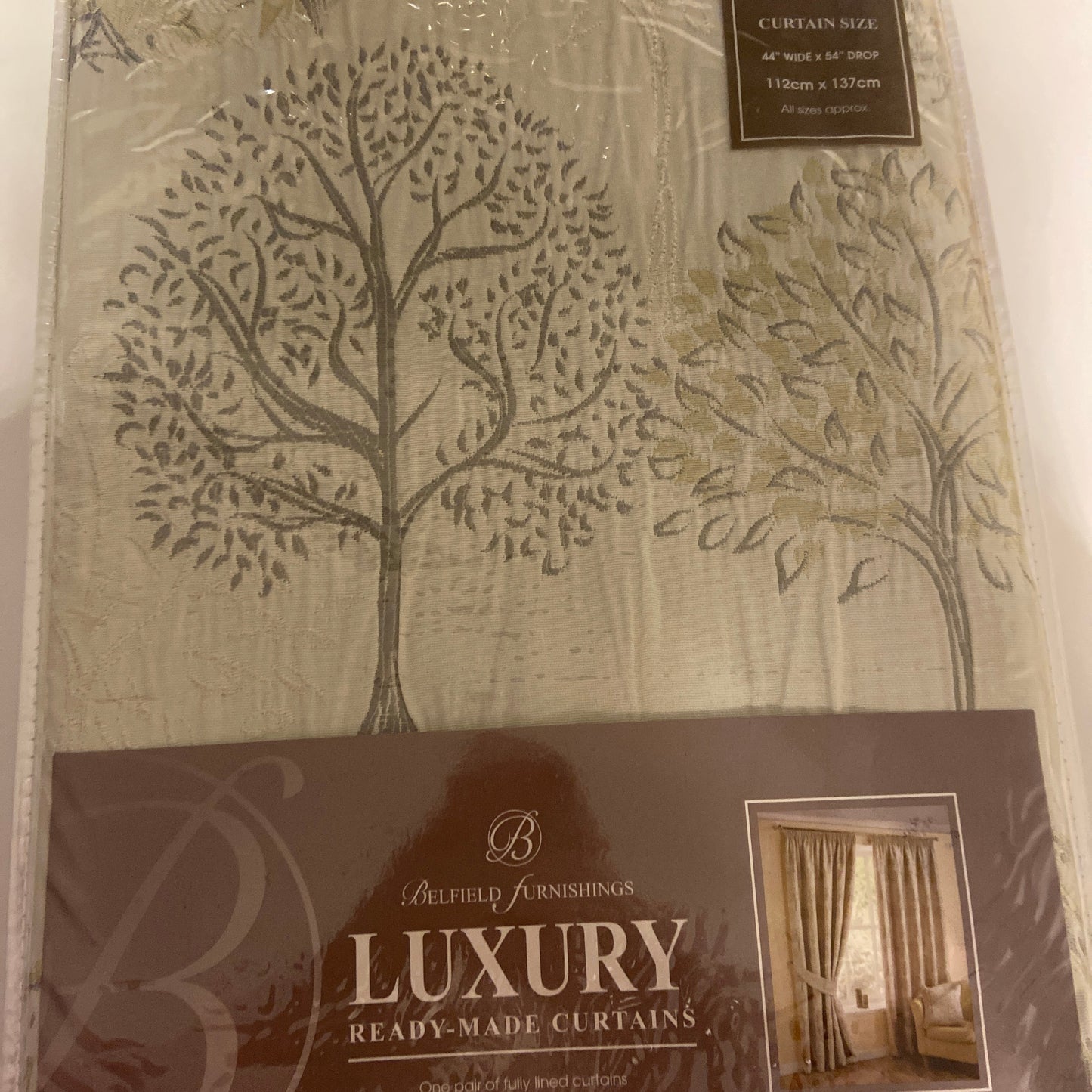 Arden Pencil Pleat Curtains by Belfield Furnishings - 44 in x 54 in