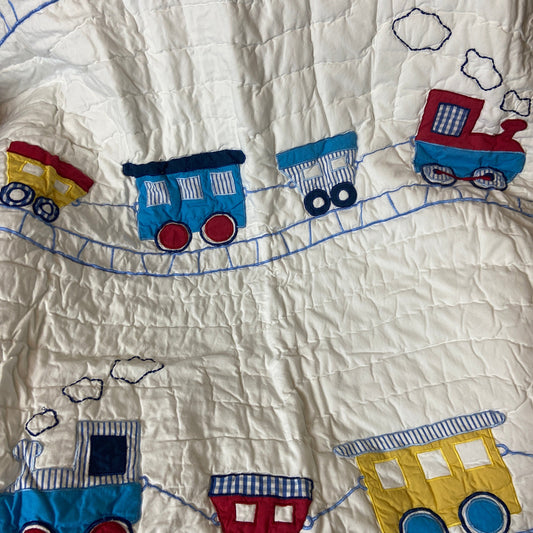 Trains Cot Bed Quilt by Babyface