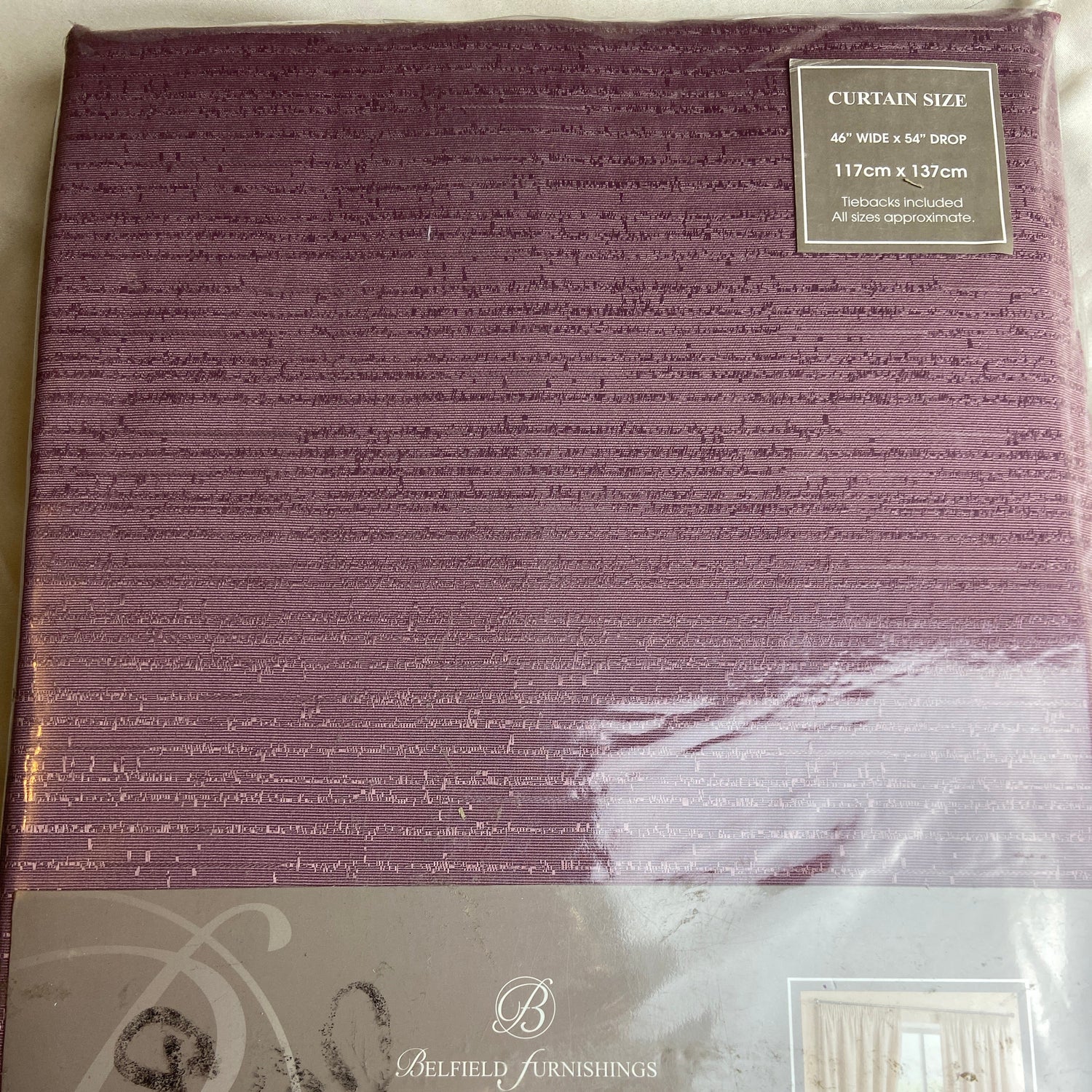 Belfield Curtains in heather colour