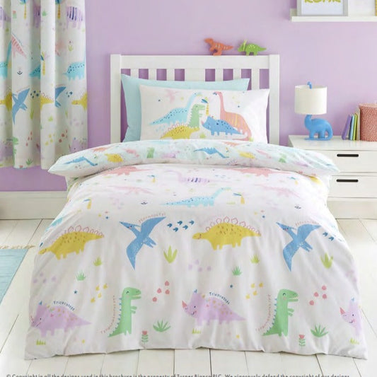 Dinosaur Friends Fitted Sheet by Catherine Lansfield Kids