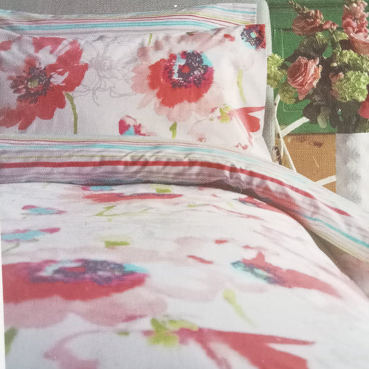 Layla Coral Duvet Set by Kingsley Home