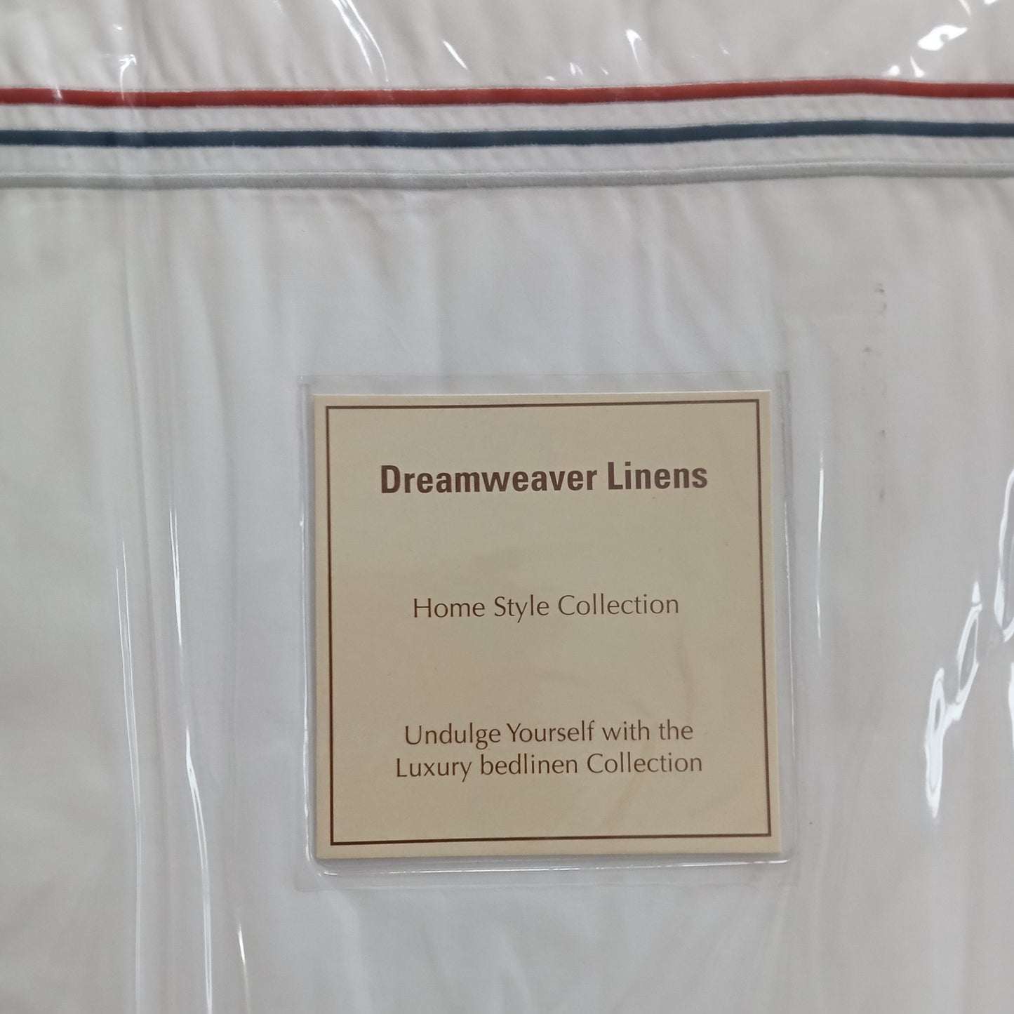Three Stitched Piped Duvet Cover by Dreamweaver Linens