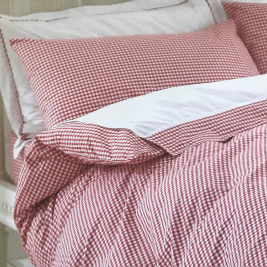 Gingham Fitted Sheet by Peacock Blue