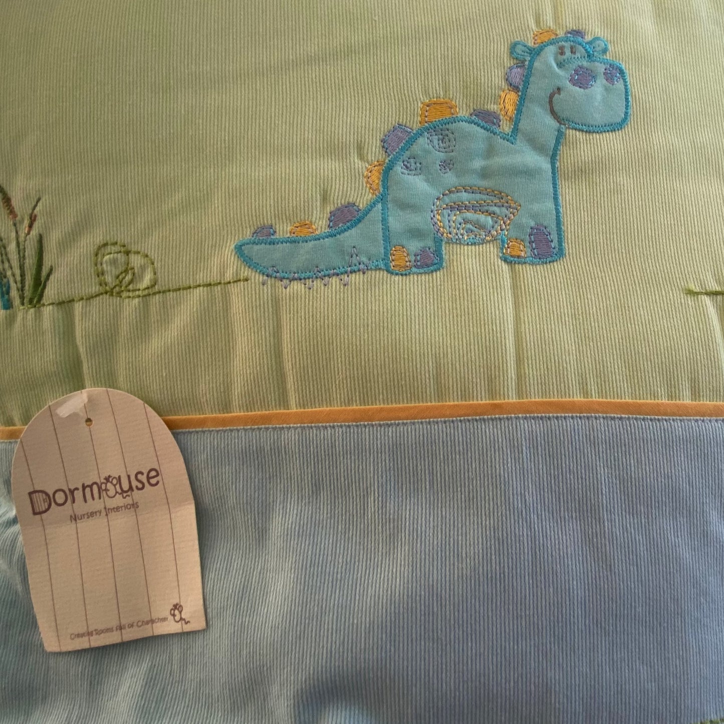 Croc & Rumble Cot Bed Quilt & Pillowcase Set by Dormouse