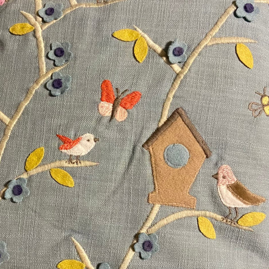 Scrapbook Bird House Filled Cushion by Walton & Co