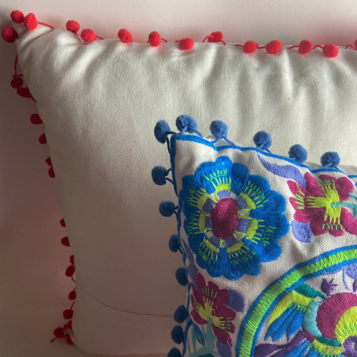 Acapulco Embroidered Cushion by Bombay Duck