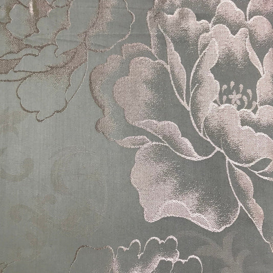 Abigail Cushion by Belledorm - Grey with Soft Rose Floral Design - 30 x 51 cm