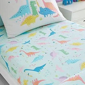 Dinosaur Friends Fitted Sheet by Catherine Lansfield Kids