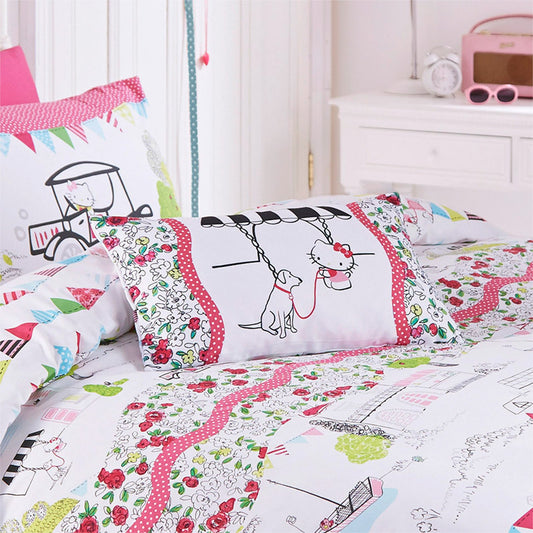 Hampstead Heath Duvet Set by Hello Kitty Designers Guild - 52% Polyester & 48% Cotton - Single or Double Size