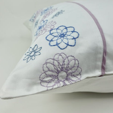Dahlia Pillowcase Housewife by Dreamweaver Linens - 100% Cotton - Made in Portugal