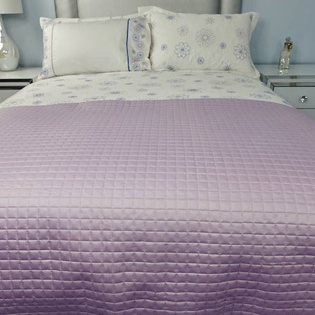 Ginori Bedspread by Tessitura (Colours: Lilac, Navy Blue, Green)